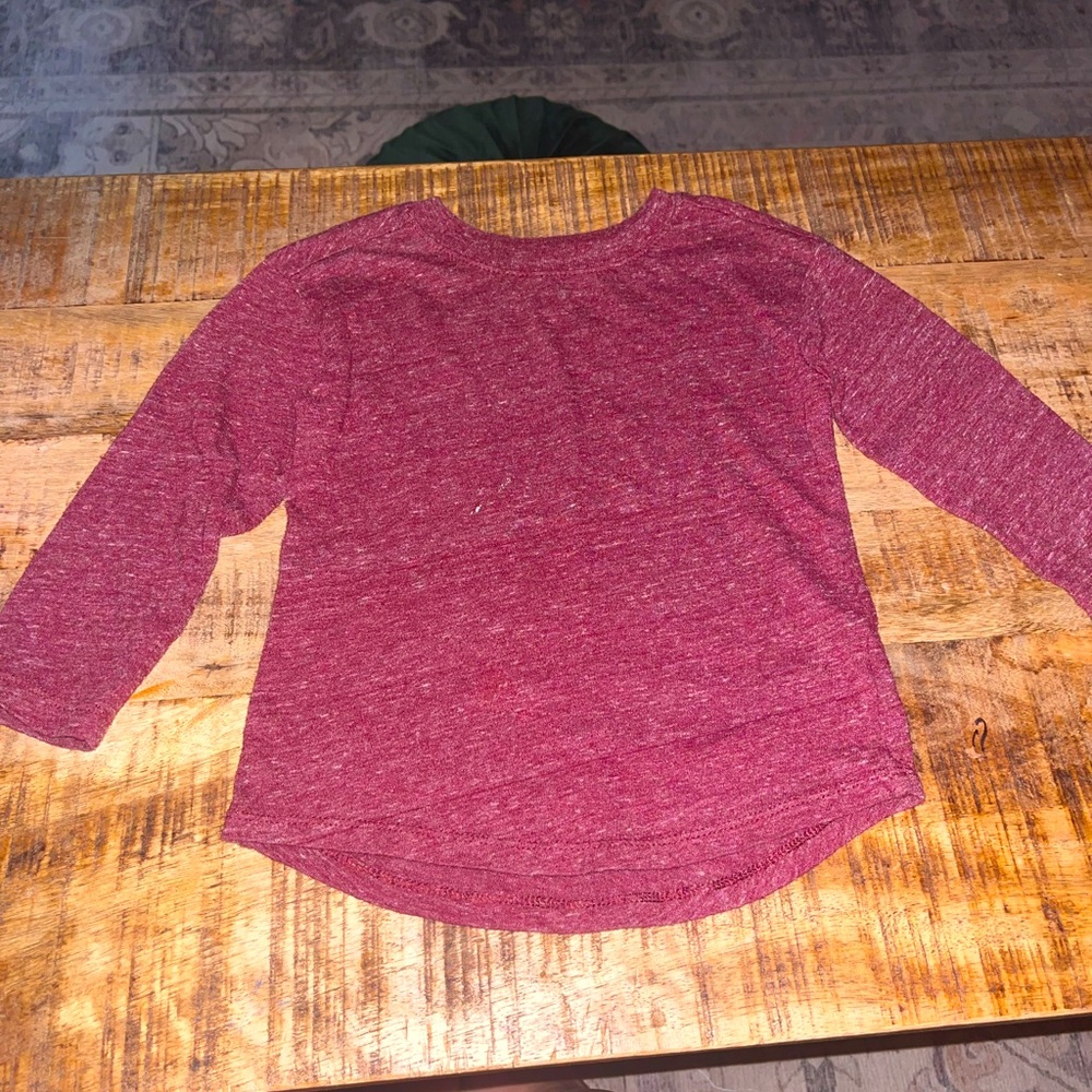 Boys long sleeve maroon shirt